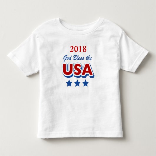 Gott segnen USA datierte Kleinkind-T-Shirt Kleinkind T-shirt (Vorderseite)