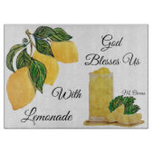 Gott segnet uns mit Lemonade Glas Cutting Board Schneidebrett (Vorderseite)