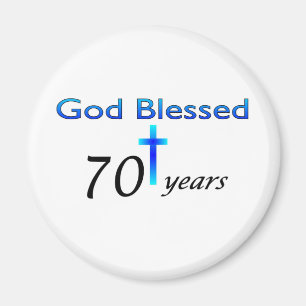 Gott segnete 70 Jahre Geburtstagsgeschenk Magnet