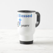 Gott segnete 90 Jahre Geburtstagsgeschenk Reisebecher (VorderseiteRechts)