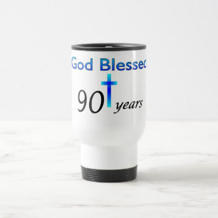 Gott segnete 90 Jahre Geburtstagsgeschenk Reisebecher