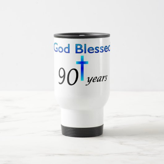 Gott segnete 90 Jahre Geburtstagsgeschenk Reisebecher (Mittel)