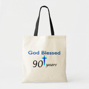 Gott segnete 90 Jahre Geburtstagsgeschenk Tragetasche