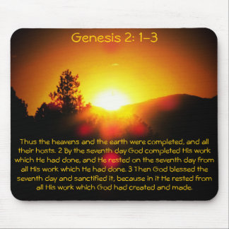 GOTT segnete den 7. Tag Mousepad