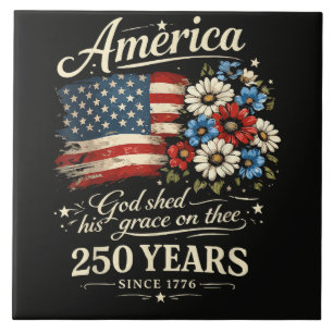Gott segnete dich mit seiner Gnade USA 250. Jubilä Fliese