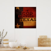 Gott segnete Texas Poster (Küche)
