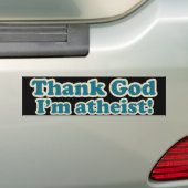 Gott sei Dank bin ich Atheist Autoaufkleber (Auf Auto)