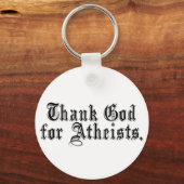 Gott sei Dank bin ich Atheist Schlüsselanhänger (Vorderseite)
