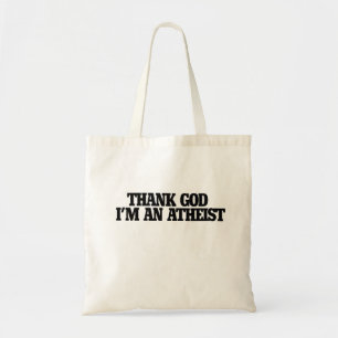 Gott sei Dank bin ich Atheist Tragetasche