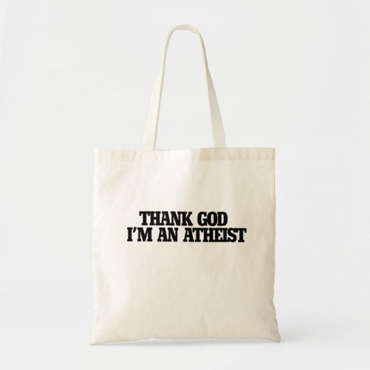 Gott sei Dank bin ich Atheist Tragetasche (Vorne)
