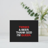 Gott sei Dank bin ich que. Postkarte (Stehend Vorderseite)