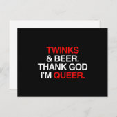 Gott sei Dank bin ich que. Postkarte (Vorne/Hinten)