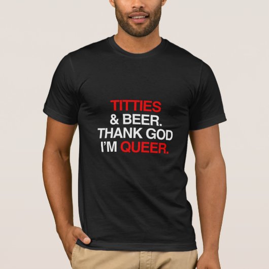 Gott sei Dank bin ich que (weiblich) T-Shirt (Vorderseite)