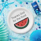 Gott sei Dank für das Nahrungs-Wassermelone-Party Pappteller (Party)