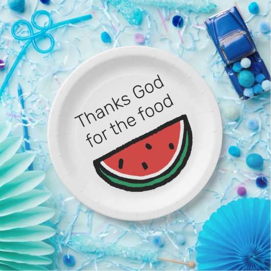 Gott sei Dank für das Nahrungs-Wassermelone-Party Pappteller (Party)