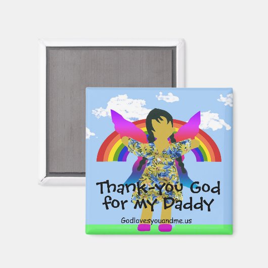 Gott sei Dank für meinen Daddy Magnet (Vorderseite/Rückseite)