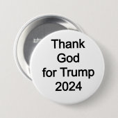 Gott sei Dank für Trump 2024 Button (Vorne & Hinten)