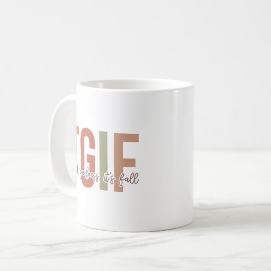 Gott sei Dank ist es Fall Kaffeetasse (Vorderseite Links)