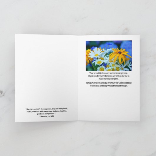 Gott sei Dank (Kolossianer 3:12) Karte (Innenseite)