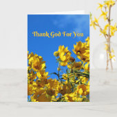 Gott sei Dank (Kolossianer 3:12) Karte (Gelbe Blume)