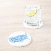 Gott sei Dank lebe ich in einem blauen Staat Untersetzer (Seite)