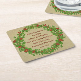 Gott sei Dank segne sein Name Lord ist gut - Rechteckiger Pappuntersetzer