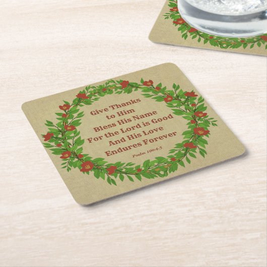 Gott sei Dank segne sein Name Lord ist gut - Rechteckiger Pappuntersetzer (angewinkelt)