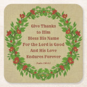Gott sei Dank segne sein Name Lord ist gut - Rechteckiger Pappuntersetzer (Vorderseite)