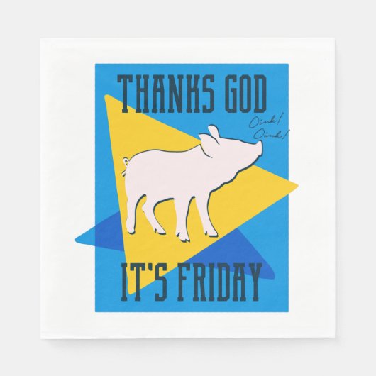Gott sei Dank Sein Freitag Serviette (Vorderseite)