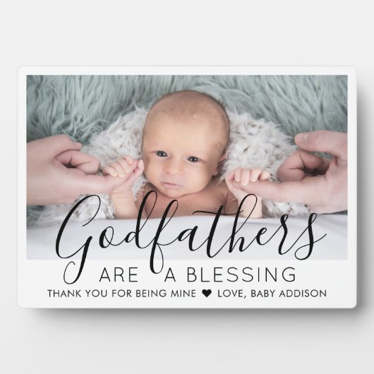 Gott sei Dank Taufe oder Foto feiern Fotoplatte (Vorderseite)