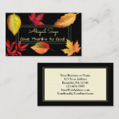 Gott sei Dank, wunderschöne Herbstblätter Visitenkarte (Vorne/Hinten)