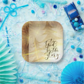 Gott sei der Glory Christmas Gold Trees Stars Pappteller (Party)