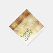 Gott sei der Glory Christmas Gold Trees Stars Serviette (Ecke)