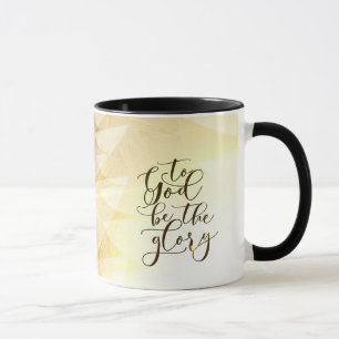 Gott sei der Glory Christmas Gold Trees Stars Tasse