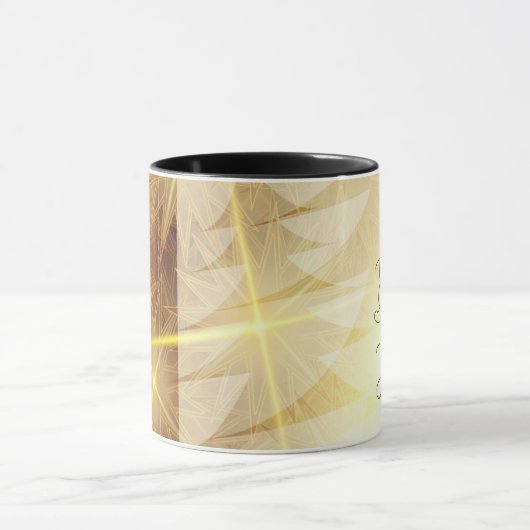 Gott sei der Glory Christmas Gold Trees Stars Tasse (Zentrum)