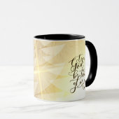 Gott sei der Glory Christmas Gold Trees Stars Tasse (VorderseiteRechts)
