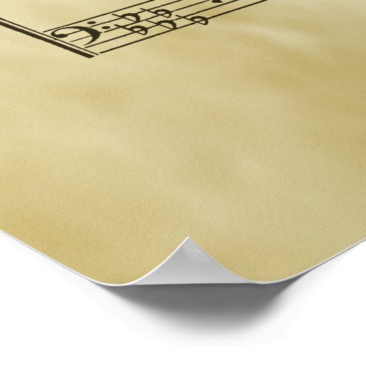 Gott sei mit dir Gospel Sheet Music Poster (Ecke)