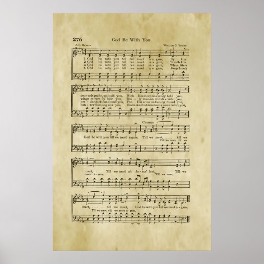 Gott sei mit dir Gospel Sheet Music Poster (Vorne)