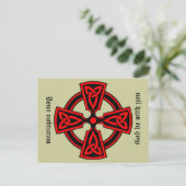 Gott sei mit dir Latein Celtic Cross Postcard Postkarte (Stehend Vorderseite)
