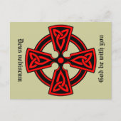 Gott sei mit dir Latein Celtic Cross Postcard Postkarte (Vorderseite)