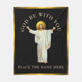 "GOTT SEIN MIT EUCH" Personalisiertes Geschenk trö Fleecedecke (Vorderseite)