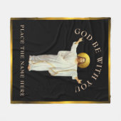 "GOTT SEIN MIT EUCH" Personalisiertes Geschenk trö Fleecedecke (Vorderseite (Horizontal))