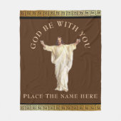 "GOTT SEIN MIT EUCH" Personalisiertes Geschenk trö Fleecedecke (Vorderseite)