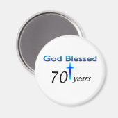 Gott Selig 70 Jahre Geburtstagsgeschenk Magnet (Vorderseite/Rückseite)