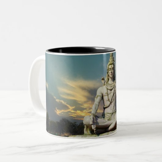 Gott Shiva Zweifarbige Tasse (Vorderseite Links)