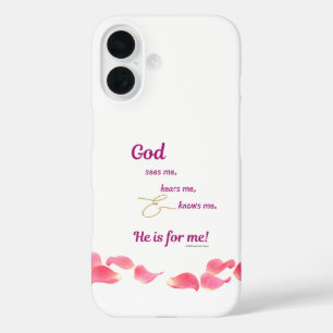 Gott sieht-hört-kennt mich iPhone-Fall iPhone 16 Hülle