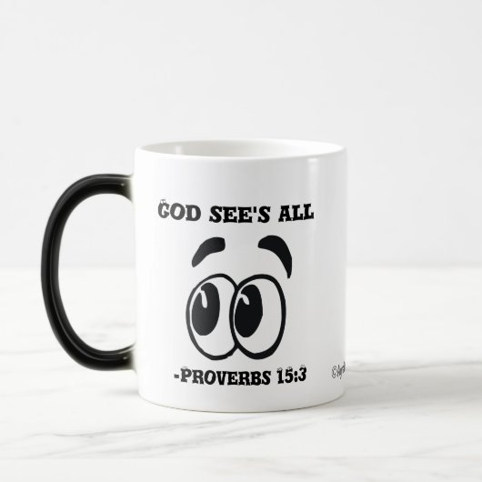 Gott sieht, ist alles verwandlungstasse (Links)