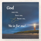 Gott sieht mich - Untersetzer (Vorderseite)
