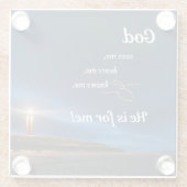 Gott sieht mich - Untersetzer (Rückseite)