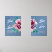 Gott so geliebt und Gott ist Liebe Schrift Christl Bilderwand Sets (Vorderseite)